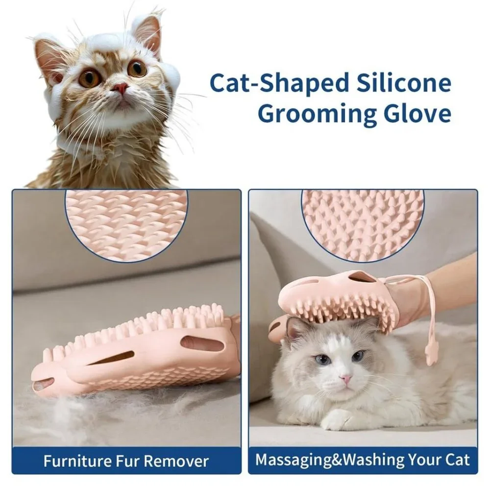 Cat Hair Shedding Brush Slicker Kitten Grooming Undercoat Dematting Comb with Ma